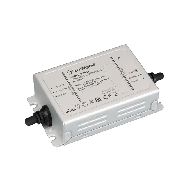 Блок питания ARPJ-LG-1431050-PFC-B (100W, 95-143V, 0.5-1.05A) (Arlight, IP67 Металл, 5 лет)