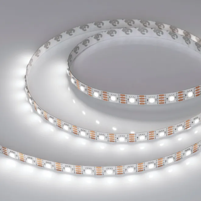 Светодиодная лента SPI-B60-10mm 12V White6000-PX1-RAM (9.3 W/m, IP20, 5060, 5m) (Arlight, бегущий огонь)