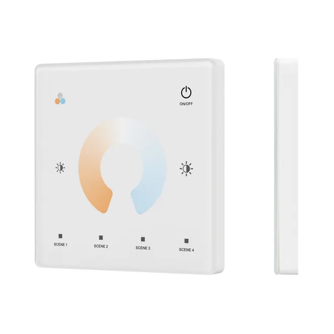 INTELLIGENT ARLIGHT Сенсорная панель SMART-RF-801-11-1G-4SC-MIX белый (3V, 2.4G) накладная (IARL, IP20 Пластик, 5 лет)
