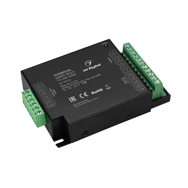 Усилитель SMART-MULTI (12-24V, 5x5A) (Arlight, IP20 Металл, 5 лет)