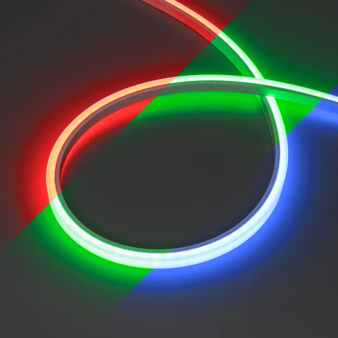 Светодиодная лента герметичная WAVE-TOP-PU-H120-10x10mm 24V RGB (10 W/m, IP68, 5m, wire x2) (Arlight, Вывод боковой, 3 года)
