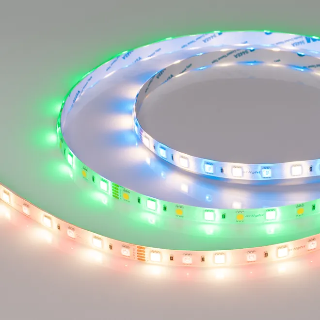 Светодиодная лента RTW-SE-B60-10mm 24V RGBW-Warm (14.4 W/m, IP65, 5m) (Arlight, Открытый)