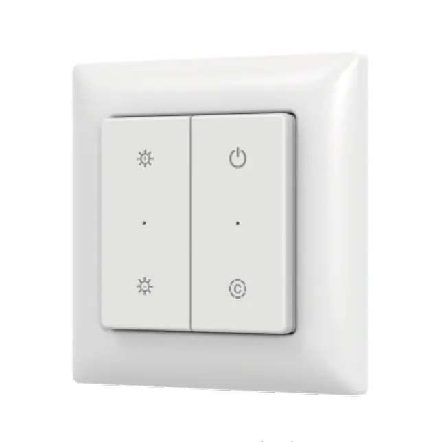 INTELLIGENT ARLIGHT Кнопочная панель SMART-RF-801-22-MULTI белая, закруг. (3V, пластик, 2.4G) (IARL, IP20 Пластик, 5 лет)