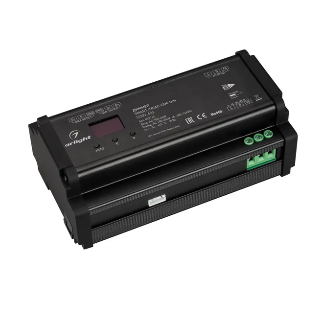 Диммер SMART-TRIAC-DIM-DIN (230V, 6A) (Arlight, IP20 Пластик, 5 лет)