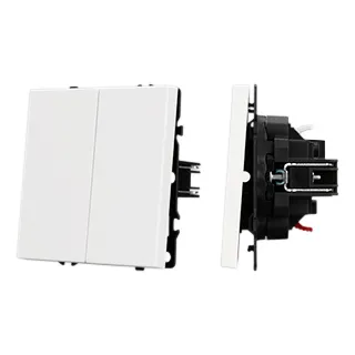 ARL NOBE Выключатель звонковый 2 кл софт-тач белый кварц SWT-MKR2-SFPL-WH (250V, 10A) (Arlight, -)