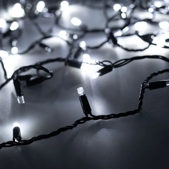 Светодиодная гирлянда ARD-STRING-CLASSIC-1000-BLACK-100LED-PULSE White (230V, 7W) (Ardecoled, IP65)