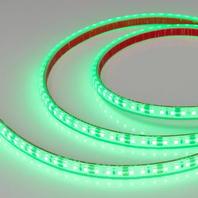 Светодиодная лента герметичная RTW-PFS-A120-11mm 24V Green (9.6 W/m, IP68, 2835, 5m) (Arlight, 9.6 Вт/м, IP68)