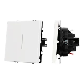 ARL NOBE Выключатель звонковый 1 кл подсветка софт-тач белый кварц SWT-MKR1-SFPL-L-WH (250V, 10A) (Arlight, -)