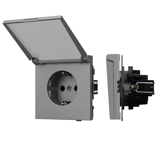 Механизм розетки влагозащищённый SCT-TENDO-MCP-PL-GR (230V, 16A) (Arlight, -)