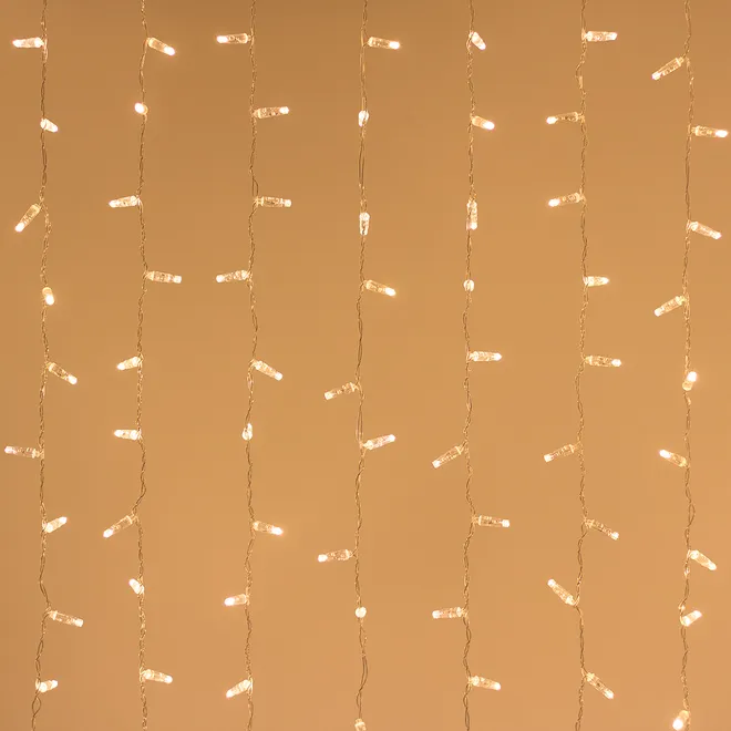 Светодиодная гирлянда ARD-CURTAIN-CLASSIC-2000x9000-CLEAR-2200LED Warm (230V, 120W) (Ardecoled, IP65)