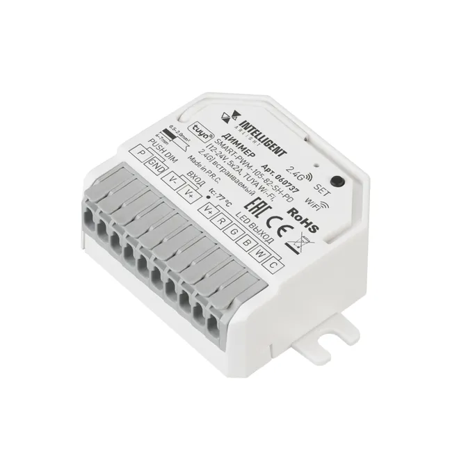 INTELLIGENT ARLIGHT Диммер SMART-PWM-105-82-SH-PD (12-24V, 5x2A, TUYA Wi-Fi, 2.4G) встраиваемый (IARL, Контроллер)