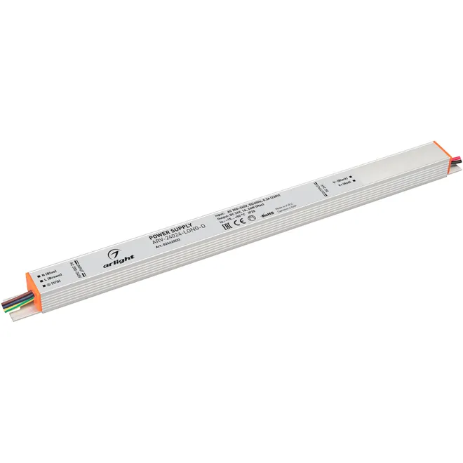 Блок питания ARV-24024-LONG-D (24V, 1A, 24W) (Arlight, IP20 Металл, 3 года)