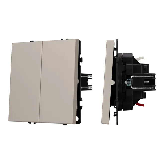 Механизм выключателя двухклавишный непроходной SWT-NOBE-MK02-SFPL-CA (230V, 10A) (Arlight, -)