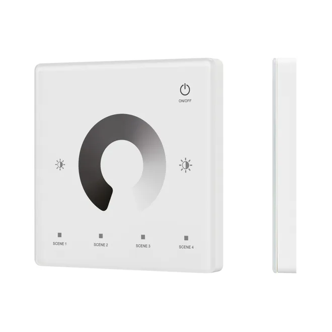 INTELLIGENT ARLIGHT Сенсорная панель SMART-RF-801-11-1G-4SC-DIM белый (3V, 2.4G) накладная (IARL, IP20 Пластик, 5 лет)