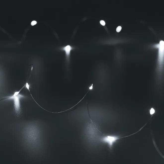 Светодиодная гирлянда ARD-DEW-HOME-2000-CLEAR-20LED-STD White6000 (1.5V, Battery Pack, Cork) (Ardecoled, IP20)