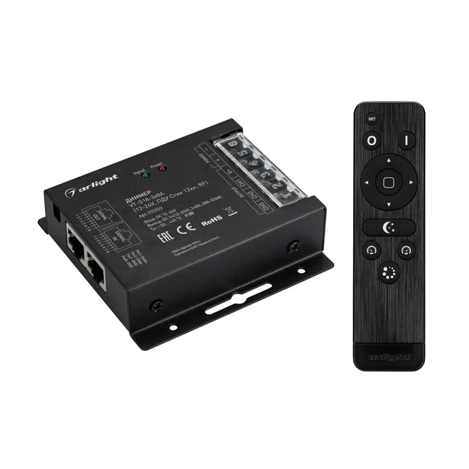 Диммер VT-S18-3x8A (12-24V, ПДУ Стик 12кн, RF) (Arlight, IP40 Металл, 3 года)