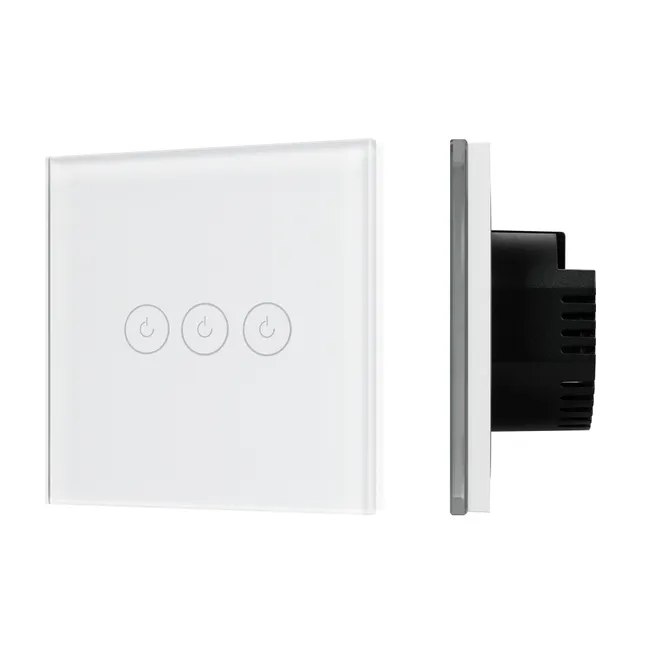 Выключатель сенсорный SWT-OMALI-S03-ZB-WH (250V, 10A, Zigbee) (Arlight, Стекло)