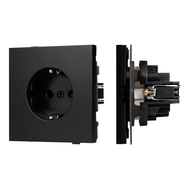 Механизм электрической розетки SCT-TENDO-MEU1-PL-BK (230V, 16A) (Arlight, -)