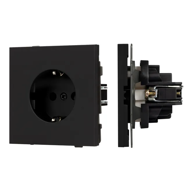 Механизм электрической розетки SCT-NOBE-MEU1-SFPL-BK (230V, 16A) (Arlight, -)