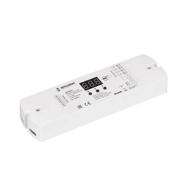 INTELLIGENT ARLIGHT Диммер SMART-DALI-204-72-SH-DT6/DT8-SUF (12-48V, 4x150-500mA) (IARL, IP20 Пластик, 5 лет)