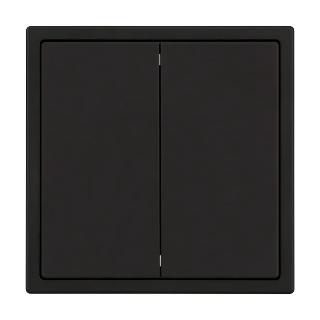 Механизм звонкового выключателя двухклавишный SWT-NOBE-MKR2-SFPL-BK (230V, 10A) (Arlight, Черный оникс)