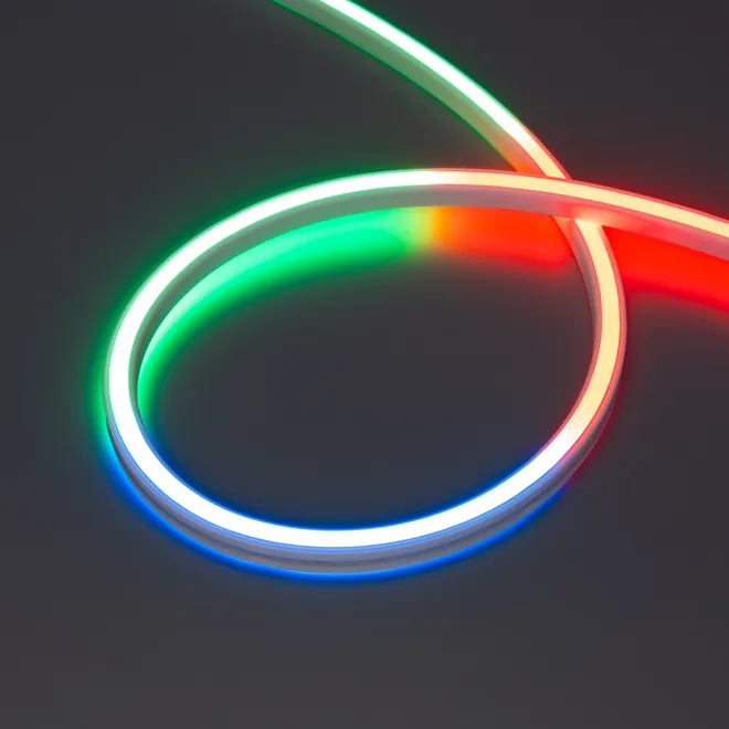 Светодиодная лента герметичная SPI WAVE-SIDE-DOUBLE-BM168-16x15mm 24V RGBW-Day (15 W/m, IP67, 5m, wire x1) (Arlight, Вывод боковой, 5 лет)