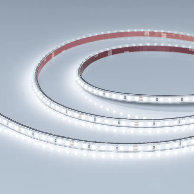 Светодиодная лента герметичная RTW-PS-A140-7mm 24V White6000 (10 W/m, IP67, 5m) (Arlight, CRI>90)