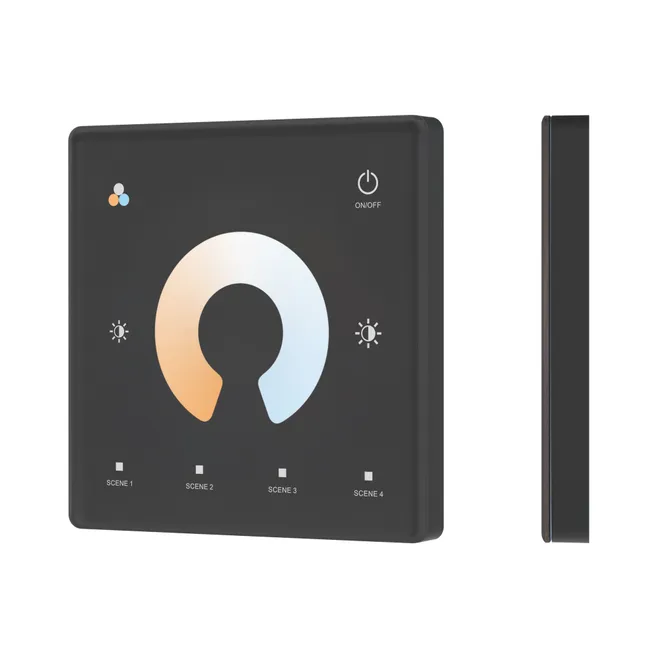 INTELLIGENT ARLIGHT Сенсорная панель SMART-RF-801-11-1G-4SC-MIX черный (3V, 2.4G) накладная (IARL, IP20 Пластик, 5 лет)