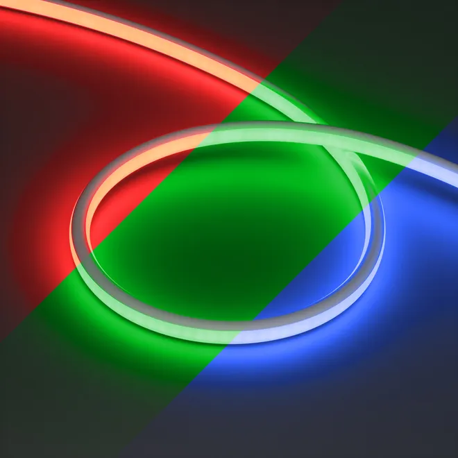 Светодиодная лента герметичная WAVE-TOP-A240-18x15mm 24V RGB (10 W/m, IP54, 5m, wire x1) (Arlight, Вывод прямой, 3 года)