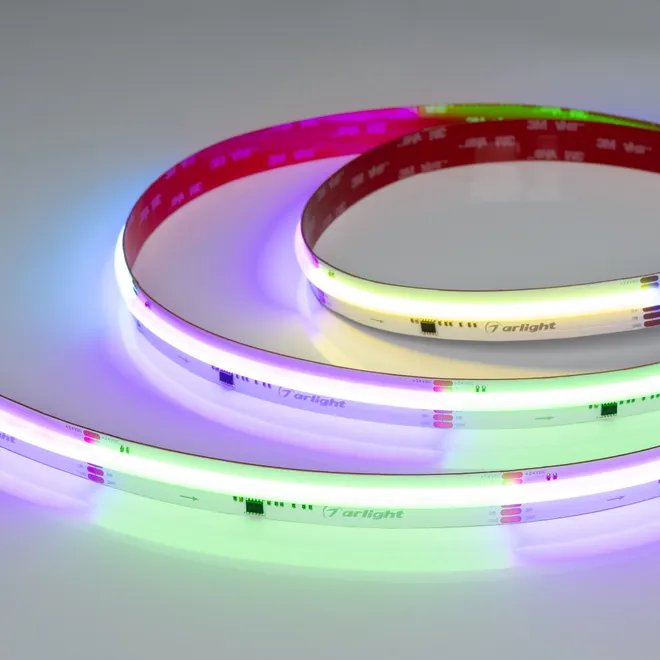 Светодиодная лента DMX-COB-X1008-18mm 24V RGB-PX126 (11 W/m, IP20, CSP, 5m) (Arlight, -)