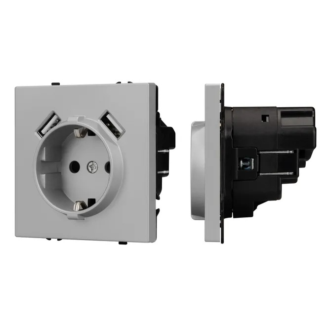 Механизм розетки с USB зарядкой SCT-NOBE-MUAA-SFPL-IS (230V, 16A)  (Arlight, -)