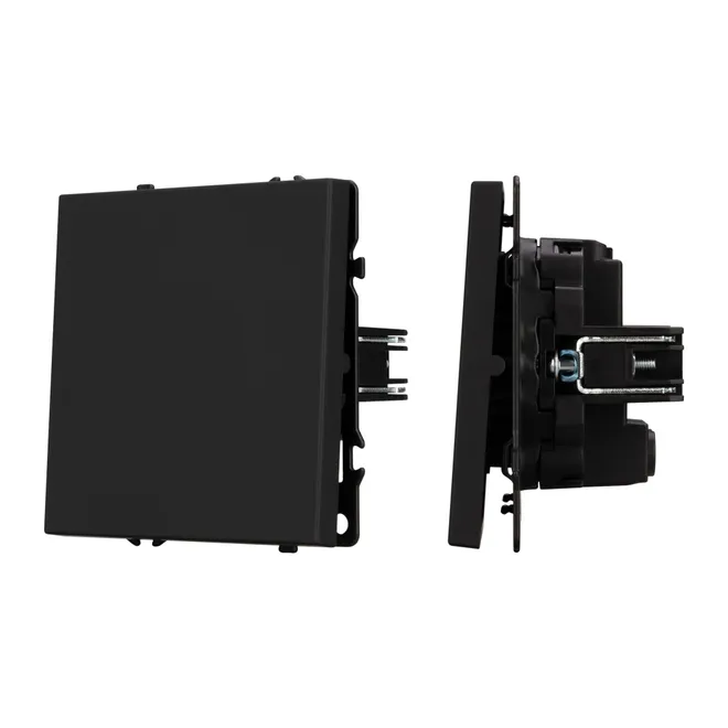 Механизм выключателя одноклавишный перекрёстный SWT-NOBE-MKX1-SFPL-BK (230V, 10A) (Arlight, -)