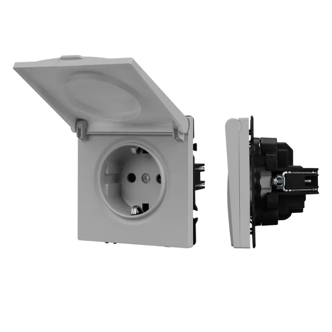 Механизм розетки влагозащищённый SCT-NOBE-MCP-SFPL-IS (230V, 16A) (Arlight, -)