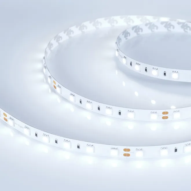 Светодиодная лента RT 2-5000 24V Cool 8K 2x (5060, 300 LED, LUX) (Arlight, 14.4 Вт/м, IP20)