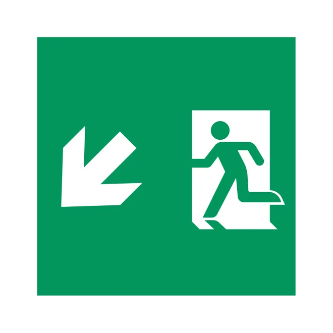 Пиктограмма EMGP-MARK-MA-LDOWN (Человек, Вниз-Влево) (Arlight, Пластик)