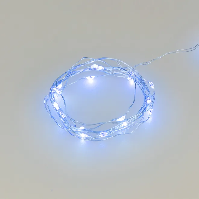 Светодиодная гирлянда ARD-DEW-HOME-2000-CLEAR-20LED-STD Blue (1.5V, Battery Pack, Cork) (Ardecoled, IP20)