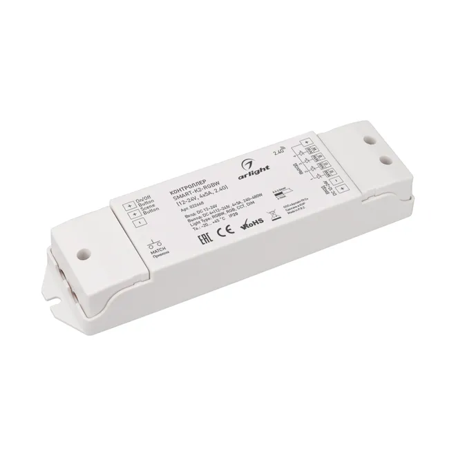 Контроллер SMART-K2-RGBW (12-24V, 4x5A, 2.4G) (Arlight, IP20 Пластик, 5 лет)