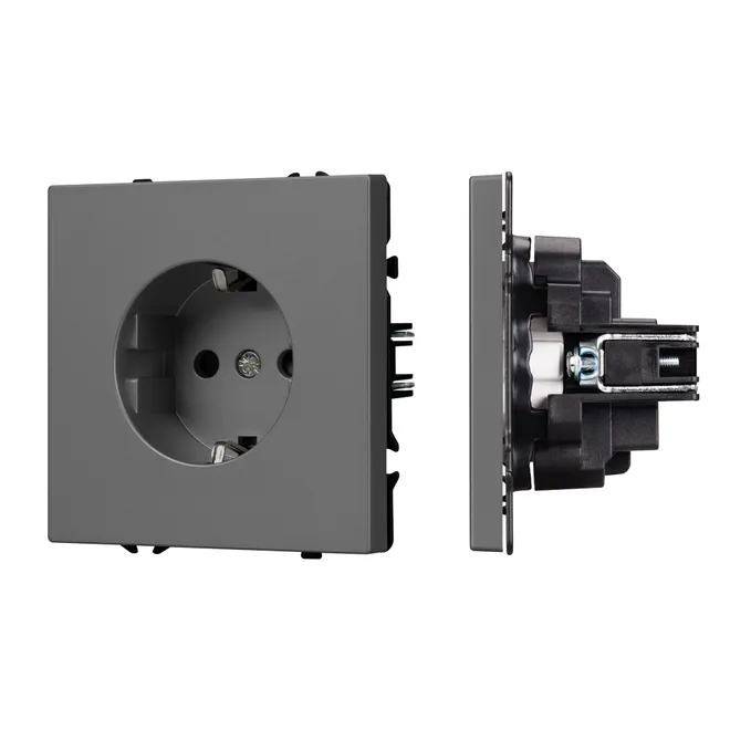 Механизм электрической розетки SCT-NOBE-MEU1-SFPL-GR (230V, 16A) (Arlight, -)
