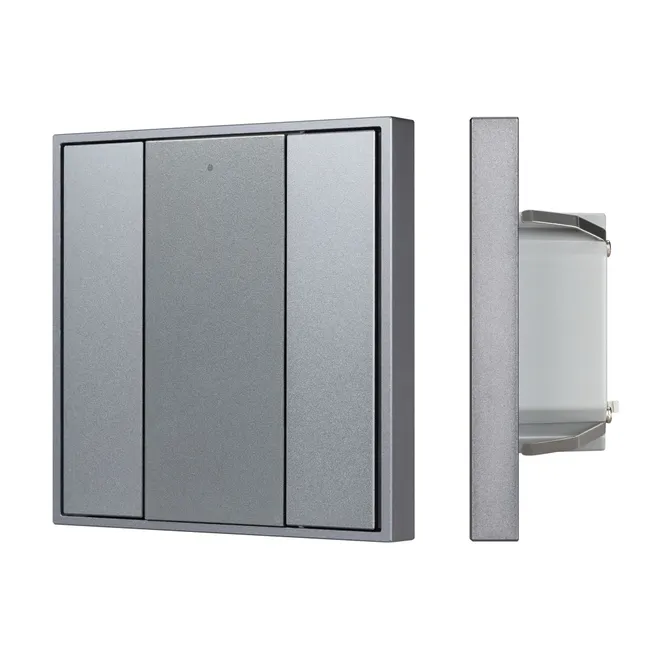 INTELLIGENT ARLIGHT Кнопочная панель DALI-201-23-2K-D2-IN Silver (BUS, Frame) (IARL, IP20 Металл, 3 года)