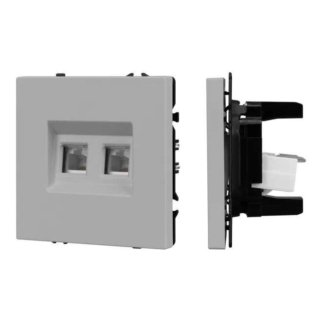 Механизм сдвоенной компьютерной розетки SCT-NOBE-MPC2-SFPL-IS (RJ-45, CAT6) (Arlight, -)