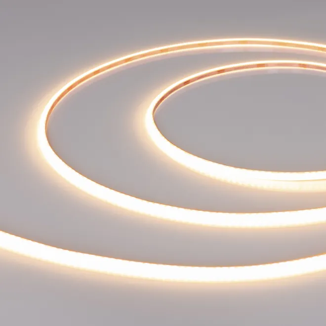 Светодиодная лента герметичная MICROLED-SEW-M320-3mm 24V Warm3500 (6 W/m, IP65, 5m) (Arlight, CRI>90)