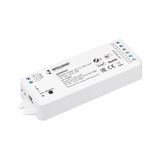 INTELLIGENT ARLIGHT Диммер SMART-PWM-102-72-DIM-SUF (12-36V, 2x5A, ZB) (IARL, Пластик)